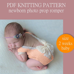 MOMISY Baby girl's Photography Photoshoot Costume,crochet Romper with lace boarder and lace bow on backside (Orange, Newborn)