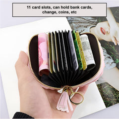 MOMISY PU Leather Women's Credit Debit Card Holder Money Wallet Purse Clutch (20 Slots Black)