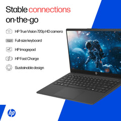 HP 14s, Intel Celeron N4500 Laptop (8GB DDR4,512GB SSD) Anti-Glare, Micro-Edge, 14/35.6cm, HD, Win11, M365 Basic(1yr),Office Home24, Black,1.46kg, HD Camera, UHD Graphics, dq3141TU
