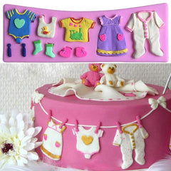 SYGA Baby Clothes Shape Silicone Chocolate Fondant Biscuit Molud Cake Decorating Baking Mould