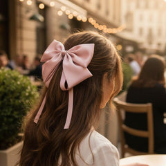 MOMISY Bow Shaped Hair Clip, Hair Accessories for Women and Girls (Pink, Free)