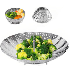 SYGA Stainless Steel Vegetable Steamer Basket/Insert for Pots, Pans, Crock Pots & More. 6.3" to 10.3"
