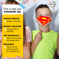 SYGA 19 Pieces Super Heros Masks Cartoon Party Supplies Favors for Kids