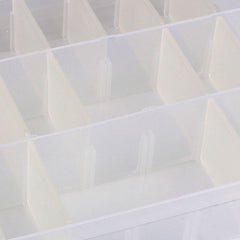 SYGA Grid Cells Multipurpose Plastic Storage Box with Removable Dividers, White