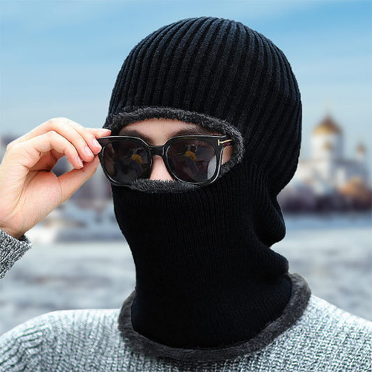 SYGA Balaclavas for Bikers, Winter Cap for Men Women with Fleece Lining, Mask for Winter, Free Size - Black