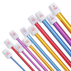 SYGA Crochet Hooks 11 Pack Diverse Size Aluminum Knitting Needles Set (2mm to 8mm)