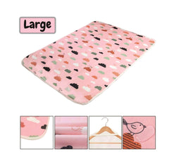 Syga Waterproof Dry Sheet, Washable Reusable Bed Protector (Pink Cloud, 80x110 cm)