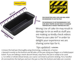 SYGA 1 Piece Heavy Duty Carbon Steel Rectangular Bread Loaf Cake Mould Pan Tray for Baking Non Sticky Tin Teflon Coating-25.5 cm * 13cm * 6cm