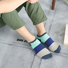 MOMISY Men's Premium Bamboo Cushion Ankle length Socks, (Multicolor) Pack of 5 (Free Size) (5Color)