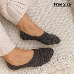 MOMISY Unisex Cotton Invisible No show Cotton Loafer Adult Socks for men & Women (Multi-colour Pack of 5)-Free Size (Wave)