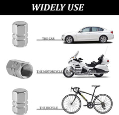 Generic 4X Aluminium Tire Wheel Rims Stem Air Valve Caps Tyre Cover Car Truck Silver