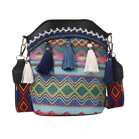 SYGA Sling Bag For Women's Pu Material With Bucket Type, Crossbody Ethnic Style Bag