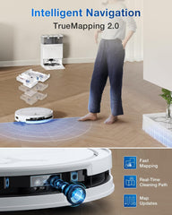 ECOVACS Deebot T50 PRO Omni 2 In 1 Robot Vacuum Cleaner & Mop,2025 Launch,15000 Pa Suction,6400 Mah Battery,8.1Cm Ultra-Thin,Zerotangle 2.0,AIVI 3.0 Obstacle Avoidance,Auto Wash/Dry/Refill,320 Mins