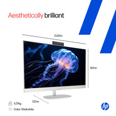 HP All-in-One, 13th Gen Intel Core i5-1334U (16GB DDR4, 512GB SSD) IPS, Three-Sided, Micro-Edge, Anti-Glare, FHD, 23.8''(60.5 cm), Win 11 Home, Office 24, 5.27kg, FHD Camera, 24-cr0486in