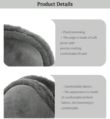 SYGA Winter Men's Trendy Warm Earmuffs Thickened Plush Back-Worn Earmuffs Winter Cold-Proof(Grey)