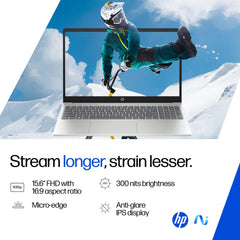 HP 15, Intel Core Ultra 5 125H (16GB DDR5, 1TB SSD) FHD, IPS, 15.6''/39.6cm, Win11, M365 Basic(1yr)*Office24, Silver, 1.65kg, fd1354TU, Intel Arc Graphics, FHD Camera w/Shutter, AI Powered Laptop