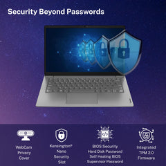 Lenovo V14 Intel Core i3 13th Gen 14" FHD (1920x1080) Antiglare 250 Nits Thin and Light Laptop (8GB RAM/512GB SSD/Windows 11 Home/Office Home 2024/Iron Grey/1.43 kg), 83A0A0PBIN