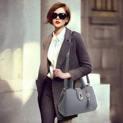 Syga Women's Elegant Handbag Stylish Crossbody Shoulder Bag with Tassel Charm