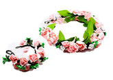 SYGA Women Rose Flower Headband Tiara and Hand Band with Adjustable Ribbon