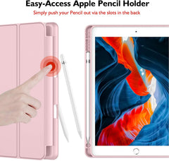 SYGA Flip Case Cover for Apple iPad 10.2" 7th Generation/ 8th Gen 2020 with Pen Holder, Black