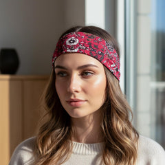 MOMISY 3Pcs Headbands for Women Yoga Running Sports Workout Hiking Hairband Elastic Non Slip Sweat Soft Hair Fashion Bands for Girls- Blue White, Dark Pink, Grey