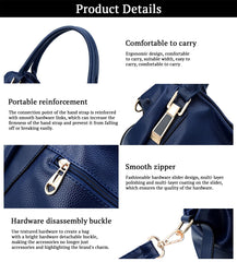 SYGA Women's Large Capacity Casual Crossbody Bag, One Shoulder Strap, Pu Leather Handbags(Royal Blue)