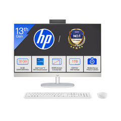 HP All-in-One, 13th Gen Intel Core i7-1355U (32GB DDR4, 1TB SSD) IPS, Three-Sided, Micro-Edge, Anti-Glare, FHD, 27''(68.6 cm), Win 11 Home, Office 24, 6.72kg, FHD Camera, 27-cr0068in