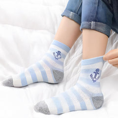 MOMISY 5 Pairs Baby Girl Boys Tube Socks Toddlers Infant Solid Color Boat Spring and Autumn Socks Stretch Baby Sock - Multicolor (IN, Age, 3 Years, 5 Years, Boat)