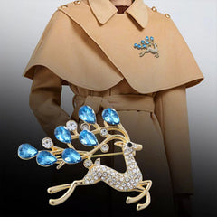 SYGA Brooch Pin Fashion Crystal Rhinestone Jewellery Pin Vintage Clothing Accessories Decoration Deer Style Brooches For Women- S255