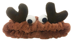 MOMISY Elastic Women's Lovely Hair Band Wash Face Spa Headband-Washable Facial Band Makeup Wrap Headbands Fits All Head Sizes (Elk Brown)