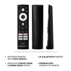 Vu 139 cm (55 inches) The GloLED Series 4K Smart LED Google TV 55GloLED (Grey)