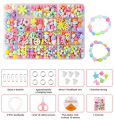 SYGA Beads for Kids Crafts Children's Jewelry Making Kit DIY Bracelets Necklace Hairband and Rings Craft Kits Birthday for 4, 5, 6, 7-Year-Old Little Girls-Multicolor (DIYBeadsSet-26)