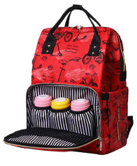 SYGA Multipurpose Large Capacity Mom's Backpack Diaper Bag(Red)