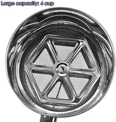 SYGA Stainless Steel Flour Sifter Large Baking Sieve Cup for Powdered Sugar