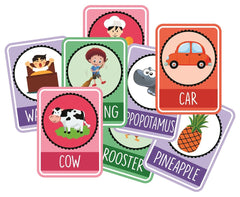 syga English Advance Flash Cards 100 Cards for Kids to Learn English- Multi Color