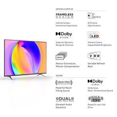 acer 109 cm (43 inches) Super Series 4K Ultra HD Smart QLED Google TV AR43QDXGU2875AT (Black)