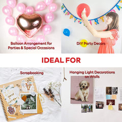 SYGA Balloon Glue Point Dots Clear 2Pcs Removable Glue Dots Roll(100 Points) Balloons Arch Tape Adhesive Craft Tape Dots for Party Balloons, Birthday, Baby Shower, Wedding Decoration, and Scrapbooking