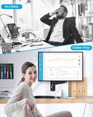 MOUNTUP Single Monitor Wall Mount for Max 32 Inch Computer Screen, Fully Adjustable Monitor Arm, Wall Mount Monitors Holder Support 4.4-19.8lbs Display, VESA Bracket Fit 75x75mm, 100x100mm