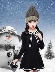 SYGA Women Winter Cap Wool Warm Cap Beanie Hat with Pom Pom Above 15 Years - Beige