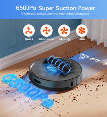 ILIFE A20 Pro Robot Vacuum Cleaner & Mopping,6500Pa Strong Suction,Advanced LiDAR Navigation,Customized Cleaning Upto 4500sft,5200mAh,WiFi App,Alexa,GH,Ideal for Cats,Dogs Hair