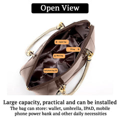 SYGA Gloosy versatile patent leather women's bags, texture and personality, portable Handbag, crossbody bag(COFFEE)