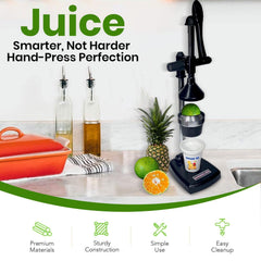 GONCHAK HUB Aluminium Hand Press Citrus Fruit Juicer, Manual Handpress and Cold Press Juicer and Squeezer for Fruits and Vegetables - Big (Made in India) (Black)
