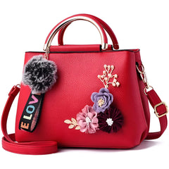 SYGA Women's Fashion Handbag 3D Flower Design One-Shoulder & Crossbody Bag Elegant & Versatile Purse for Daily Use