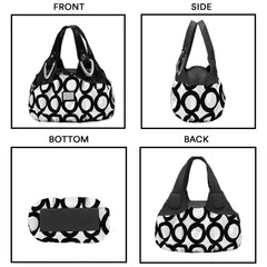 SYGA Women's Printed PU Leather Hobo Bag, Multiple Colors and Patterns, Crossbody Shoulder(CIRCLE PATTERN)