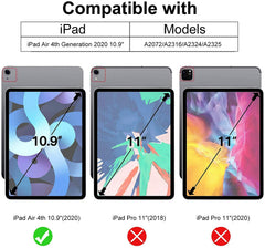 SYGA Flip Case Cover for Apple iPad 10.2" 7th Generation/ 8th Gen 2020 with Pen Holder, Black