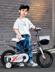 SYGA Bicycles for Kids 2-5 Years Old 12-inch Children's Basket Bicycle Magnesium Alloy (12INCH, Blue)