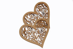 SYGA Heart Scrapbook Decorative Wood Craft Items