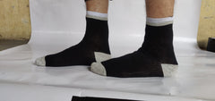 MOMISY Men's Premium Cotton Cushion Socks, (Multicolor) Pack of 5 (Free Size) (2 Color)