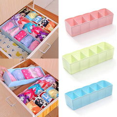 SYGA Green 5 Grid Multi Function Desktop Storage Box Deep Desk Drawer Organizer Tray(Set of Three)