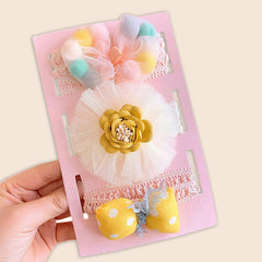 SYGA 3 Pcs Baby Girl Headband Soft Flower Bow Strechable Hairband Suitable For Newborns, Infants, Toddlers and Kids 0-3 Years(Color - 20)